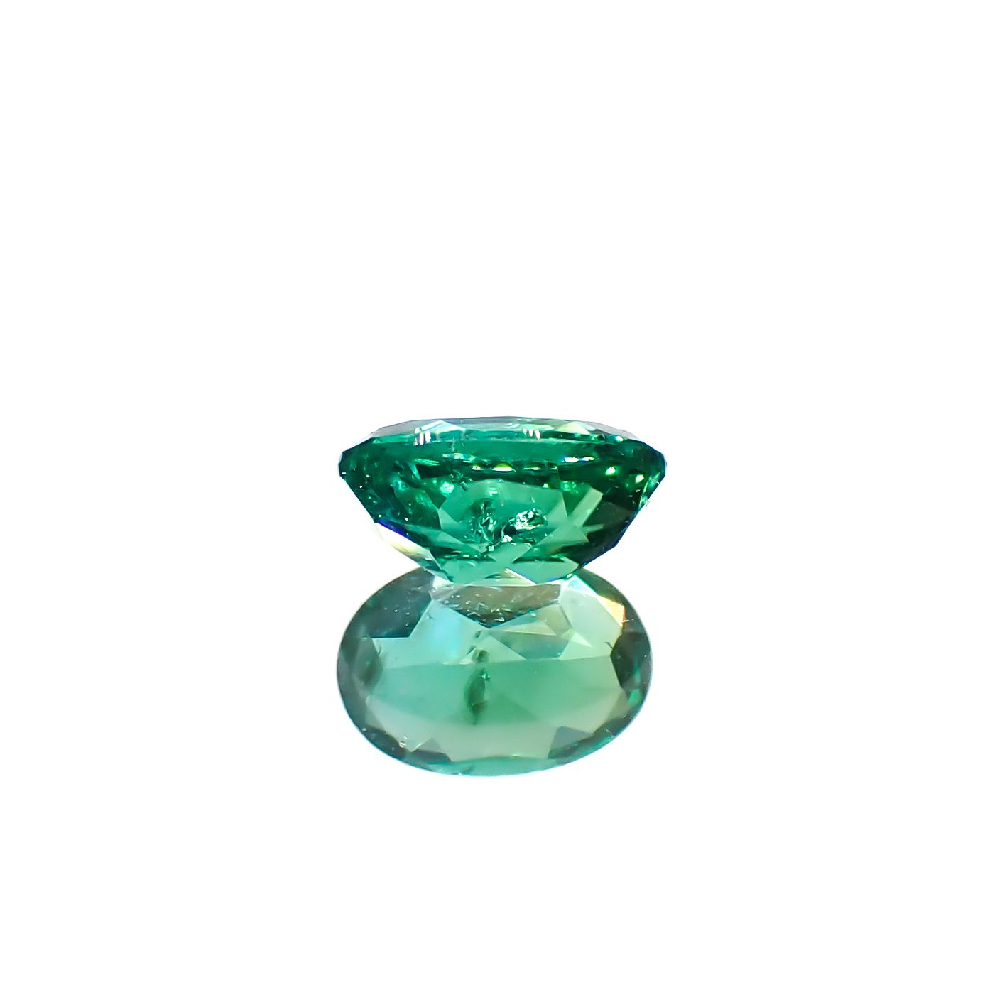 パライバトルマリン(宝石名トルマリン/別名パライバ・トルマリン)ブラジル・キントス鉱山産 0.326ct ソ付(宝貴協)[240928718]5.16x3.6mm前後