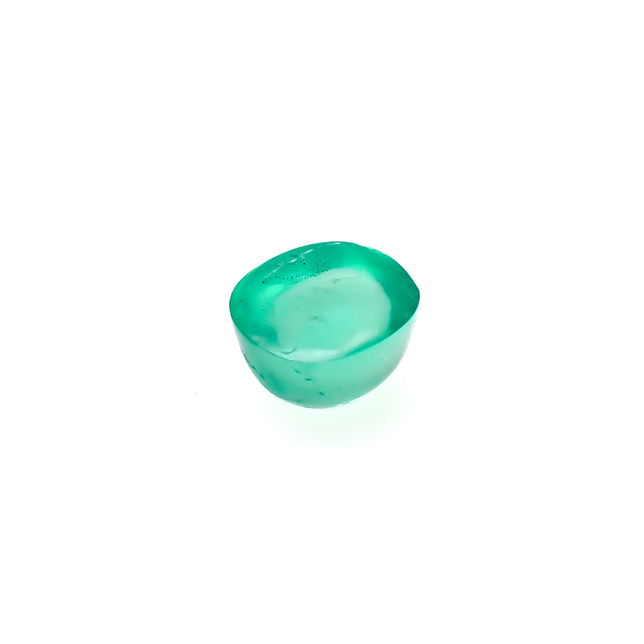 エメラルドキャッツアイ コロンビア産 0.60ct [241229547]5.1x4.6mm前後