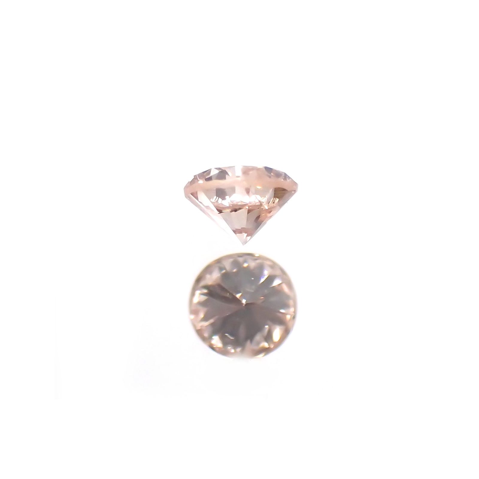 ピンクダイヤモンド(宝石名ダイヤモンド) I-1 / FANCY LIGHT BROWN PINK 0.082ct ソ付(CGL)[210812229]2.6×2.6mm前後