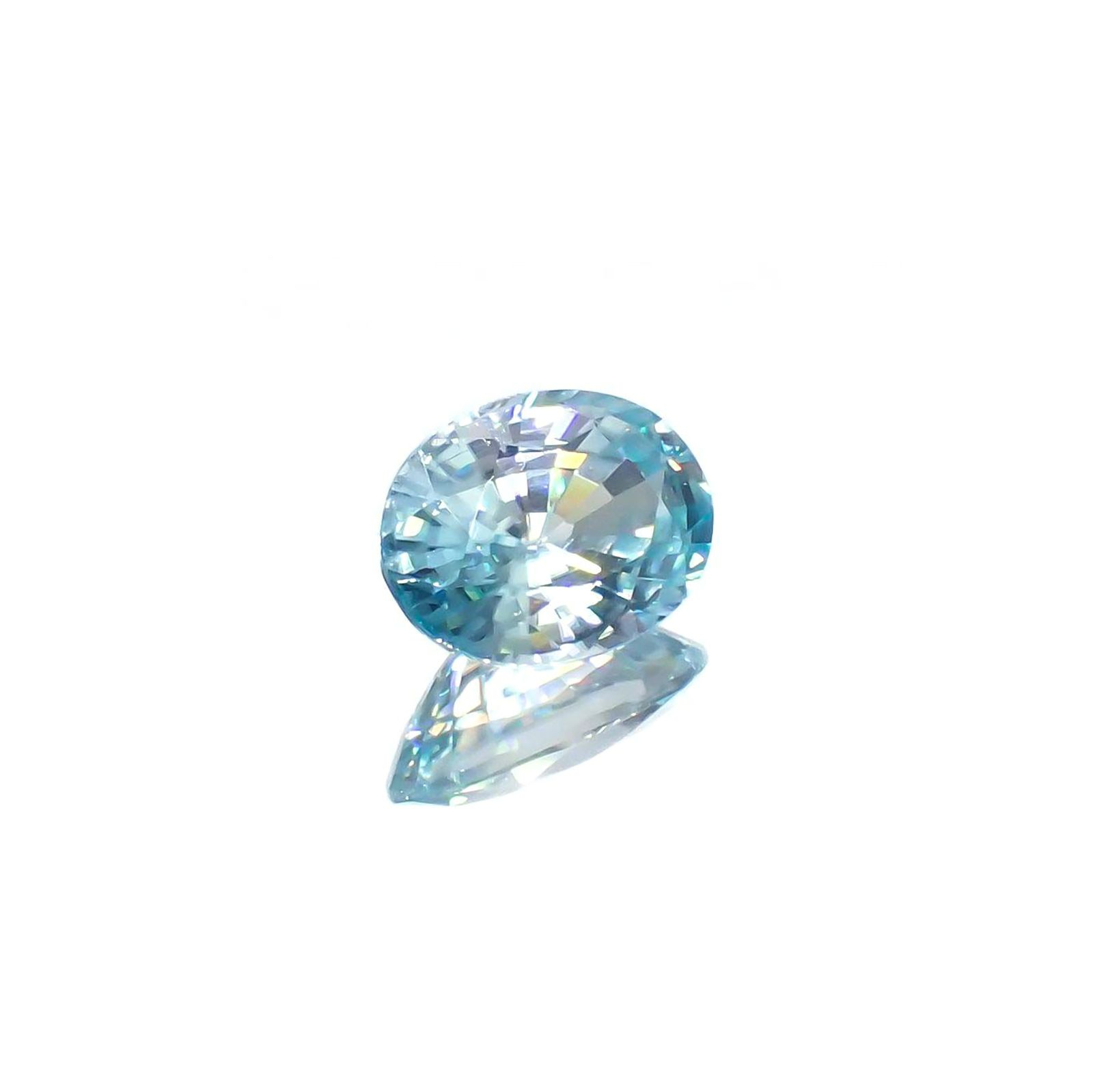 バイカラーブルージルコン カンボジア産 1.65ct[221018645]7.8x5.9mm前後