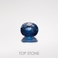 ガーナイト(宝石名含コバルト・ガーナイト) ナイジェリア産 0.22ct 識別済[210711556]3.7×3mm前後