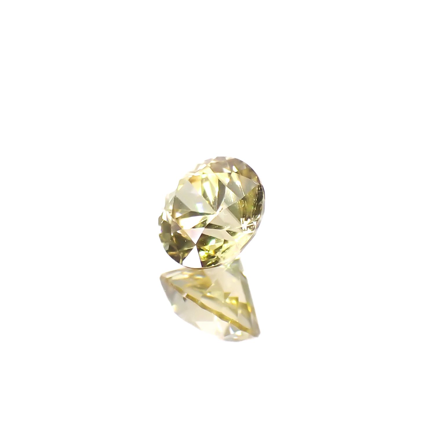 イエロージルコン(宝石名イエロー・ジルコン)スリランカ/カンボジア産 0.50ct 識別済[241129495]4.4x4.3mm前後