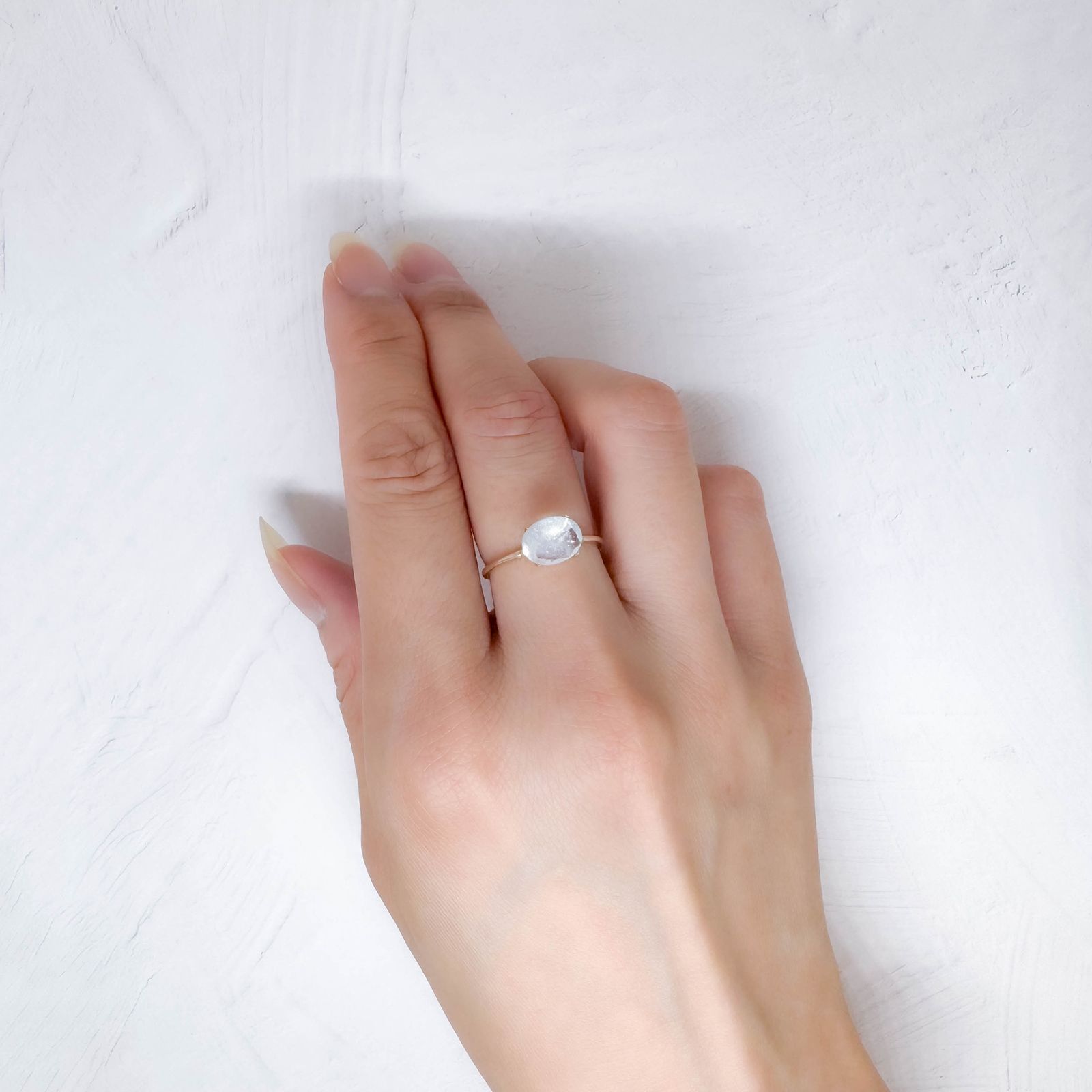 イリデッセンスアクアマリン ブラジル産 1.03ct / 8.7x6.7mm前後 [250730847]