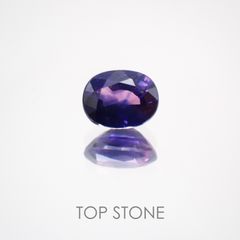 バイカラーサファイア(宝石名バイカラー・サファイア) タンザニア産 0.41ct 識別済[210410590]4.7×3.6mm前後