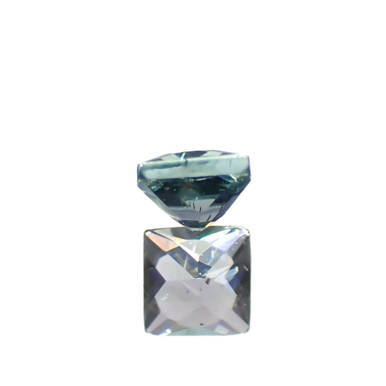 ◇プリンセスカット◇ブルーグリーンコーネルピン(宝石名コーネルピン)タンザニア産 0.10ct 識別済[221219235]2.3x2.3mm前後