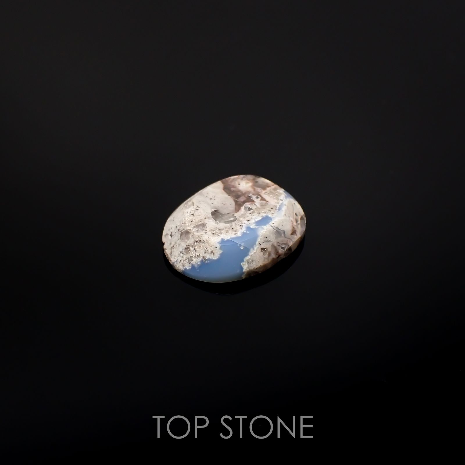 マトリックスブルーオパール アメリカ・オレゴン州産 3.45ct[220917812]13.9x11.3mm前後