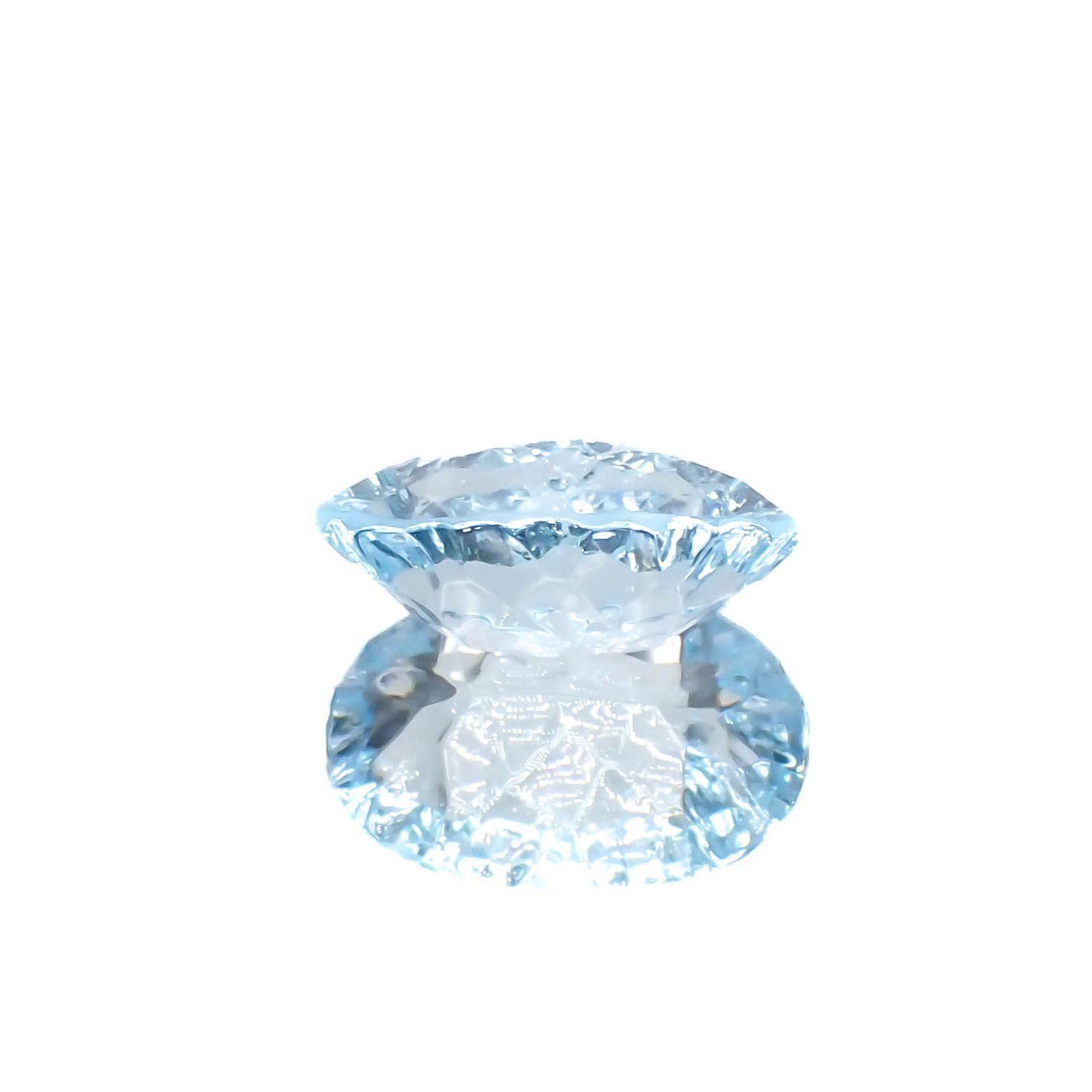 ◇カスタムカット◇ブルートパーズ ブラジル産 3.65ct[221219338]12x8.1mm前後