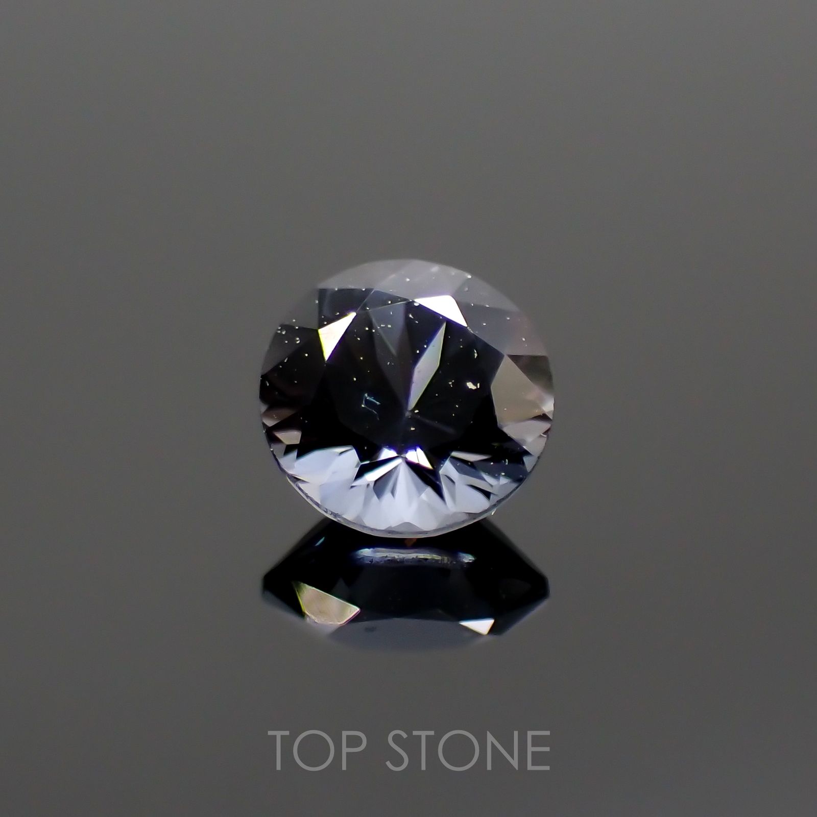 グレイッシュブルースピネル(宝石名スピネル) ビルマ産 0.32ct 識別済[211013474]4.2×4.1mm前後