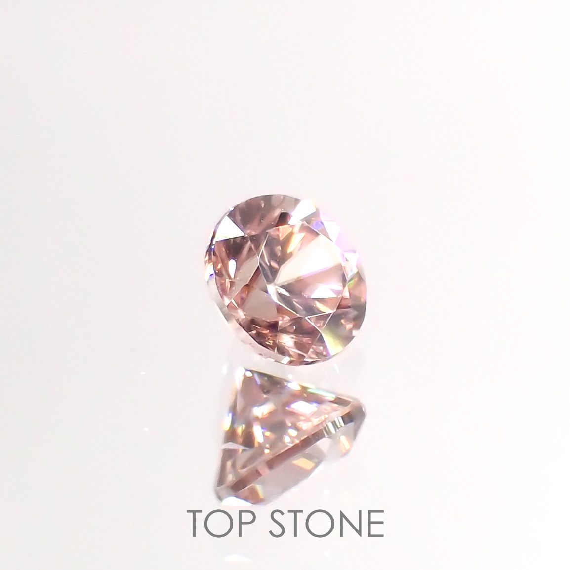 ライトピンクジルコン(宝石名ジルコン)スリランカ/カンボジア産 0.43ct 識別済[220616664]4.1x4.1mm前後