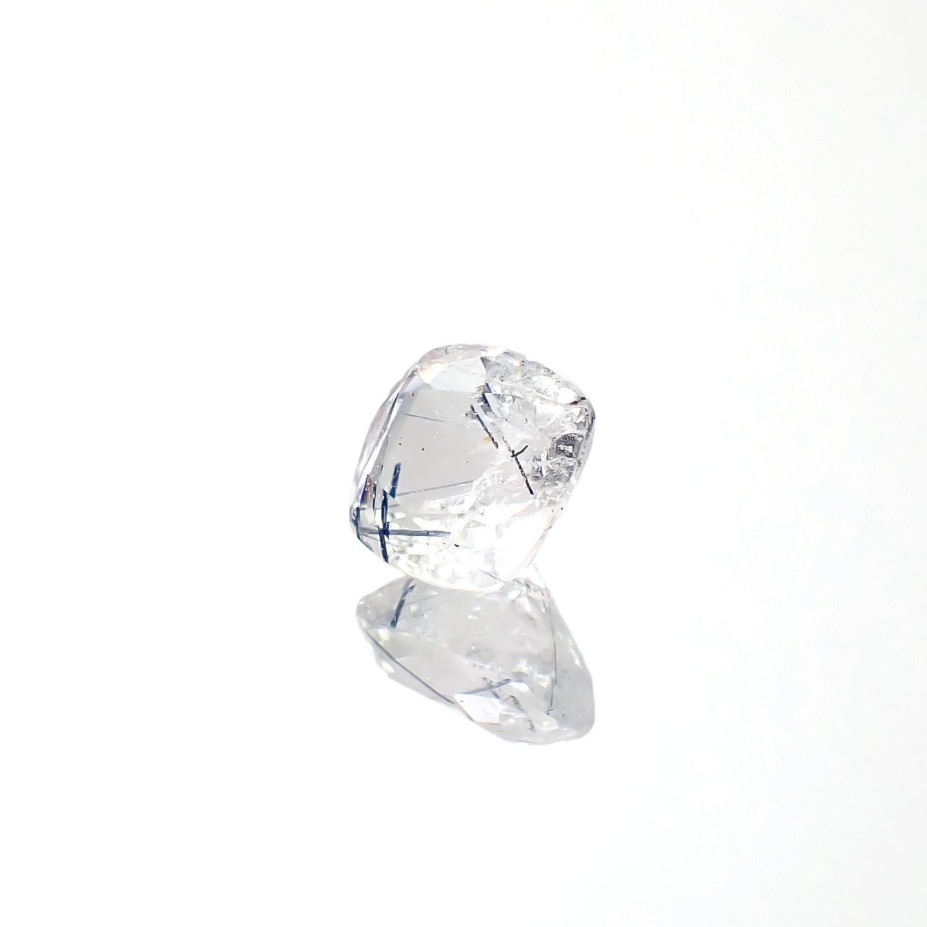 インディゴライトインクォーツ ブラジル産 2.52ct [241229600]8.3x8.3mm前後