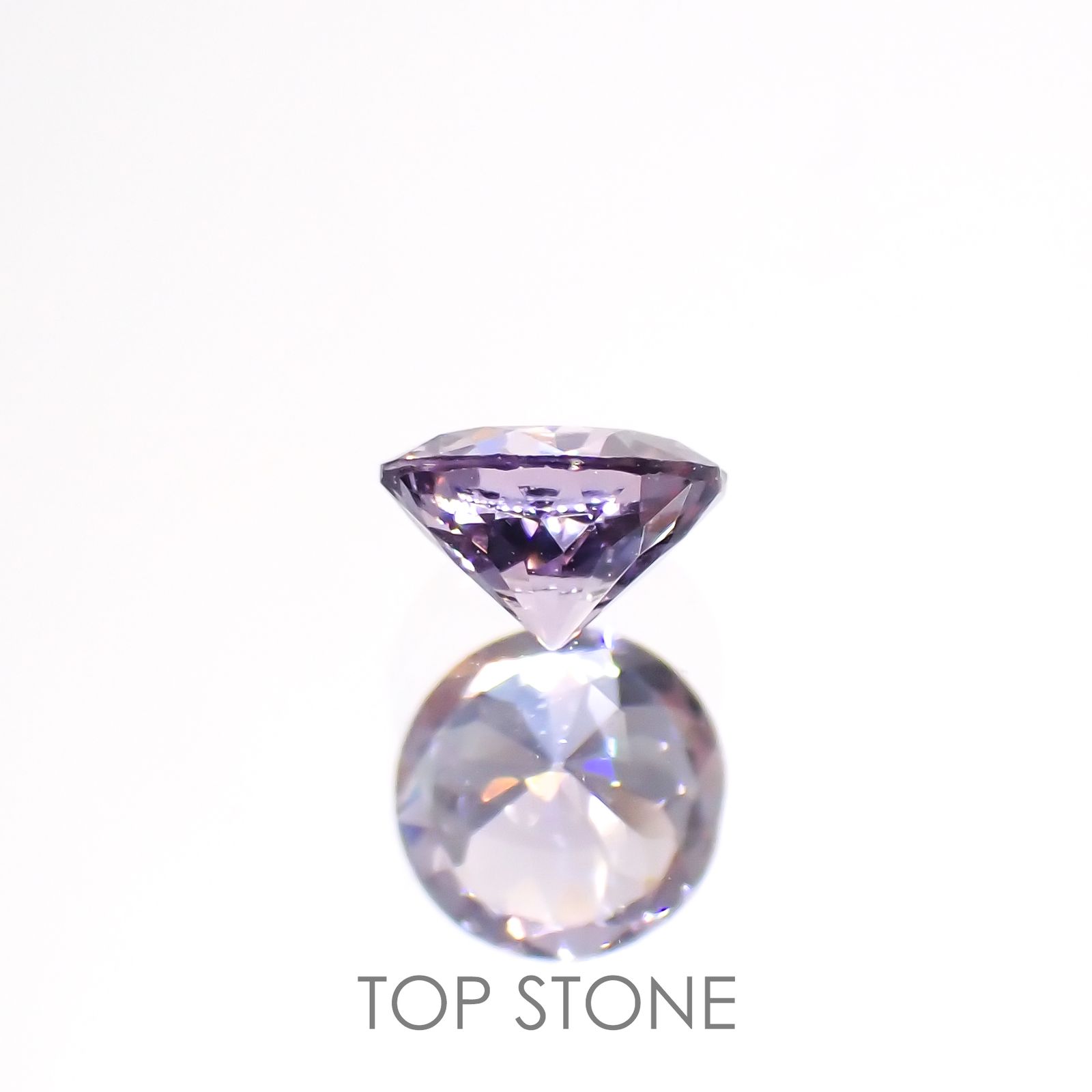 ラベンダーピンクスピネル(宝石名スピネル)ビルマ/マダガスカル産 0.27ct 識別済[220114549]3.9x3.9mm前後