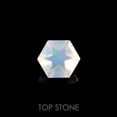 ◇ヘキサゴンカット◇エチオピアオパール エチオピア産 ルース 0.4ct[210611035]5.4×5.3mm前後
