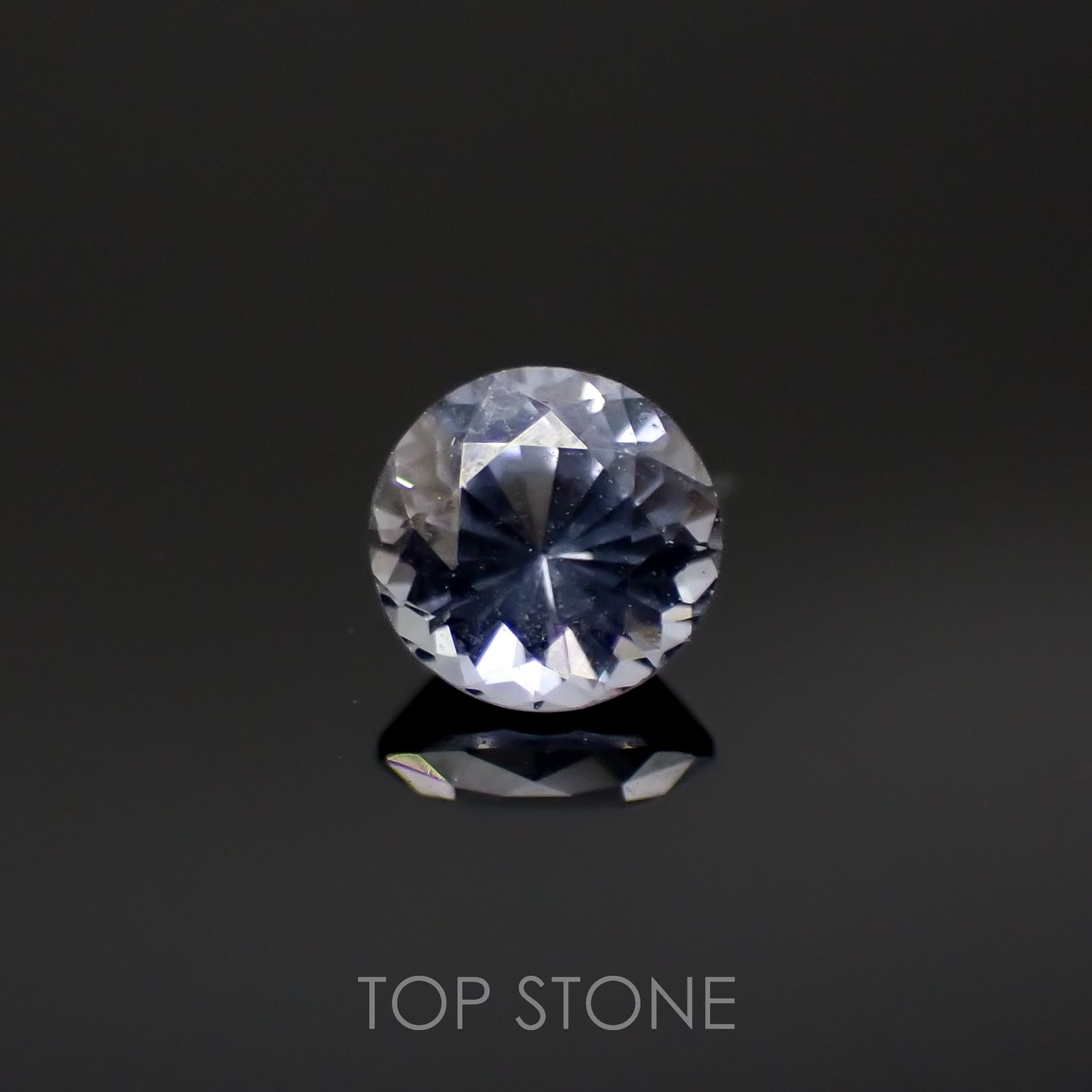グレイッシュブルースピネル(宝石名スピネル)ビルマ/マダガスカル産 0.32ct 識別済[220817437]4.1x4.1mm前後
