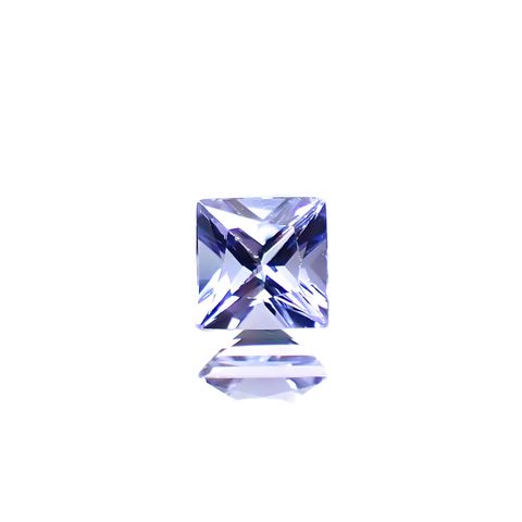 ◇プリンセスカット◇タンザナイト(宝石名タンザナイト)タンザニア産 0.45ct 識別済[250330003]4.3x4.2mm前後