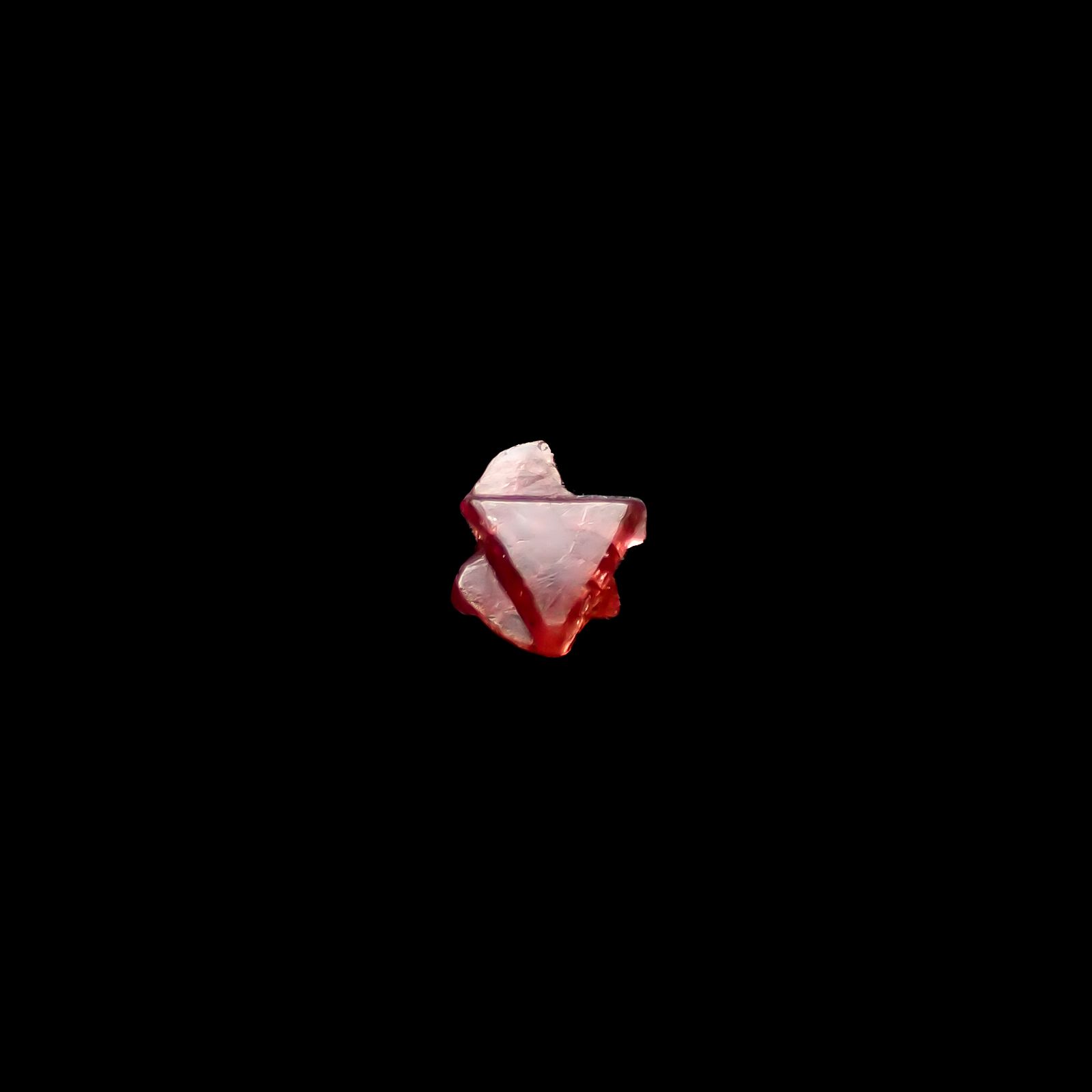 ツインクリスタルスピネル(スピネル式双晶) 原石 ビルマ産 0.12ct[240628430]3.2x3mm前後