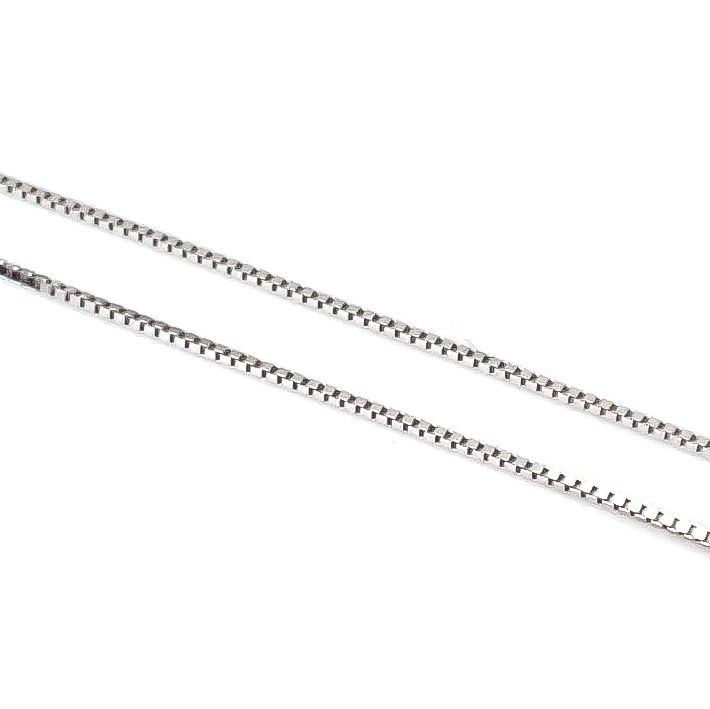 K18WGスライドピンチェーン ベネチアン[326]0.6mm 45cm
