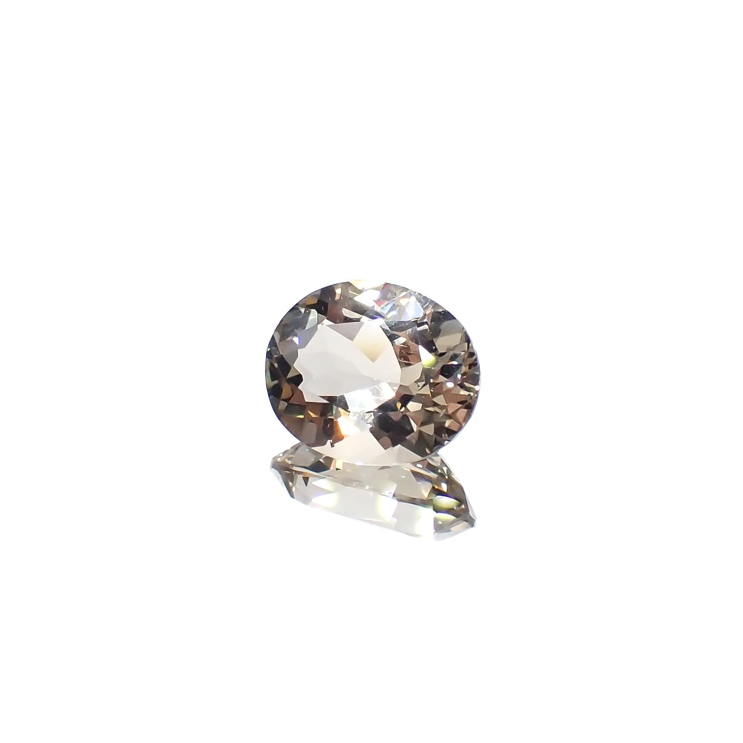 含バリウム・サニディン(宝石名サニディン)ドイツ産 2.62ct 識別済[231224978]10.6x8.6mm前後
