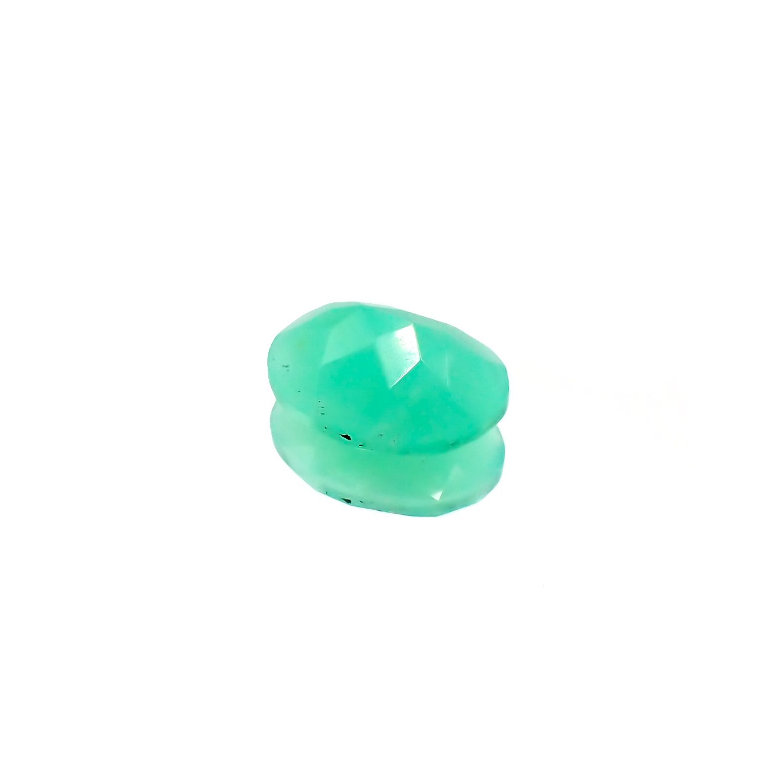 グリーンオパール(宝石名コモンオパール) 南アフリカ産 1.20ct 識別済[210611392]8.9×7.2mm前後