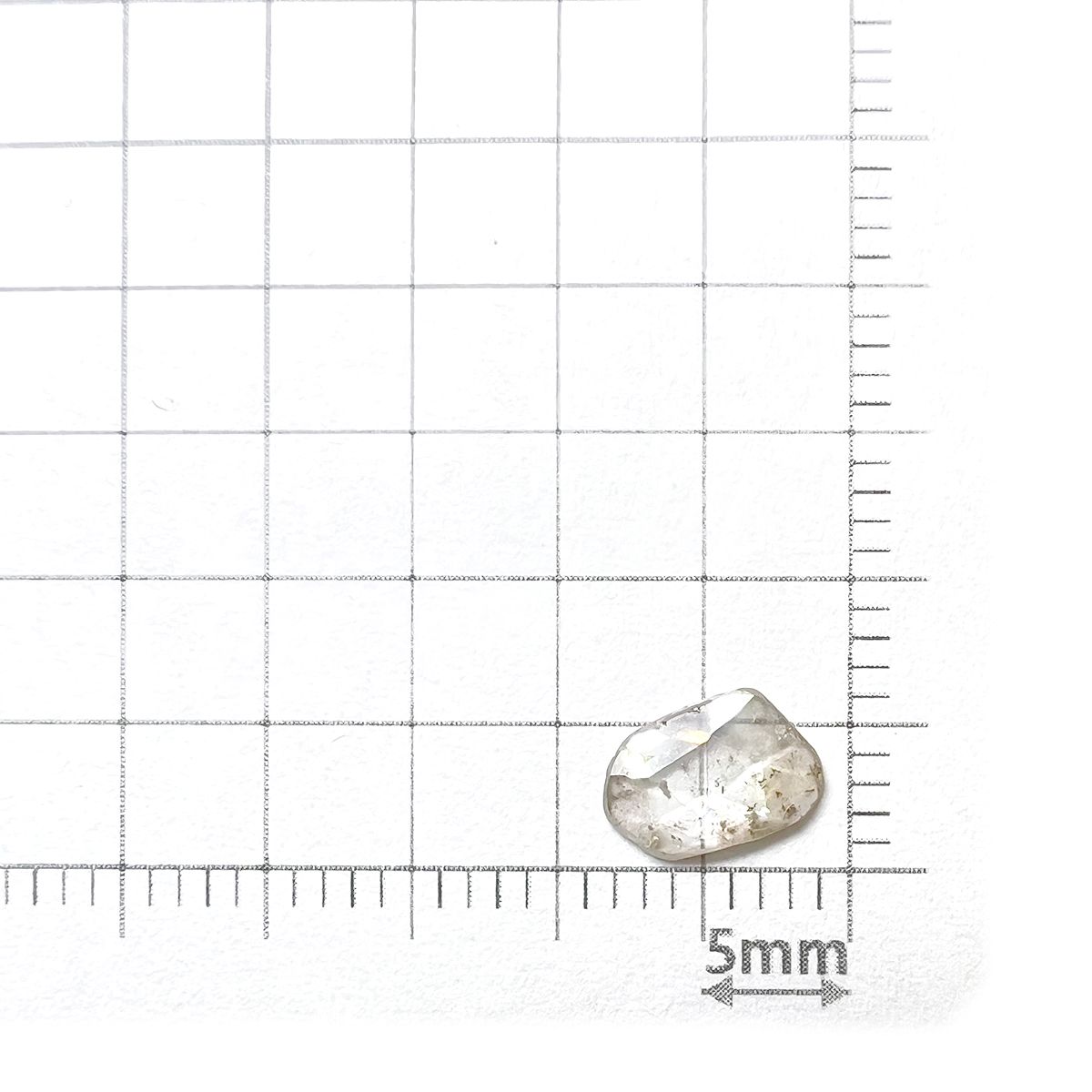 ◇ローズカット◇ダイヤモンド(宝石名ダイアモンド) 0.467ct ソ付(彩珠)[231024026]7.4x5mm前後