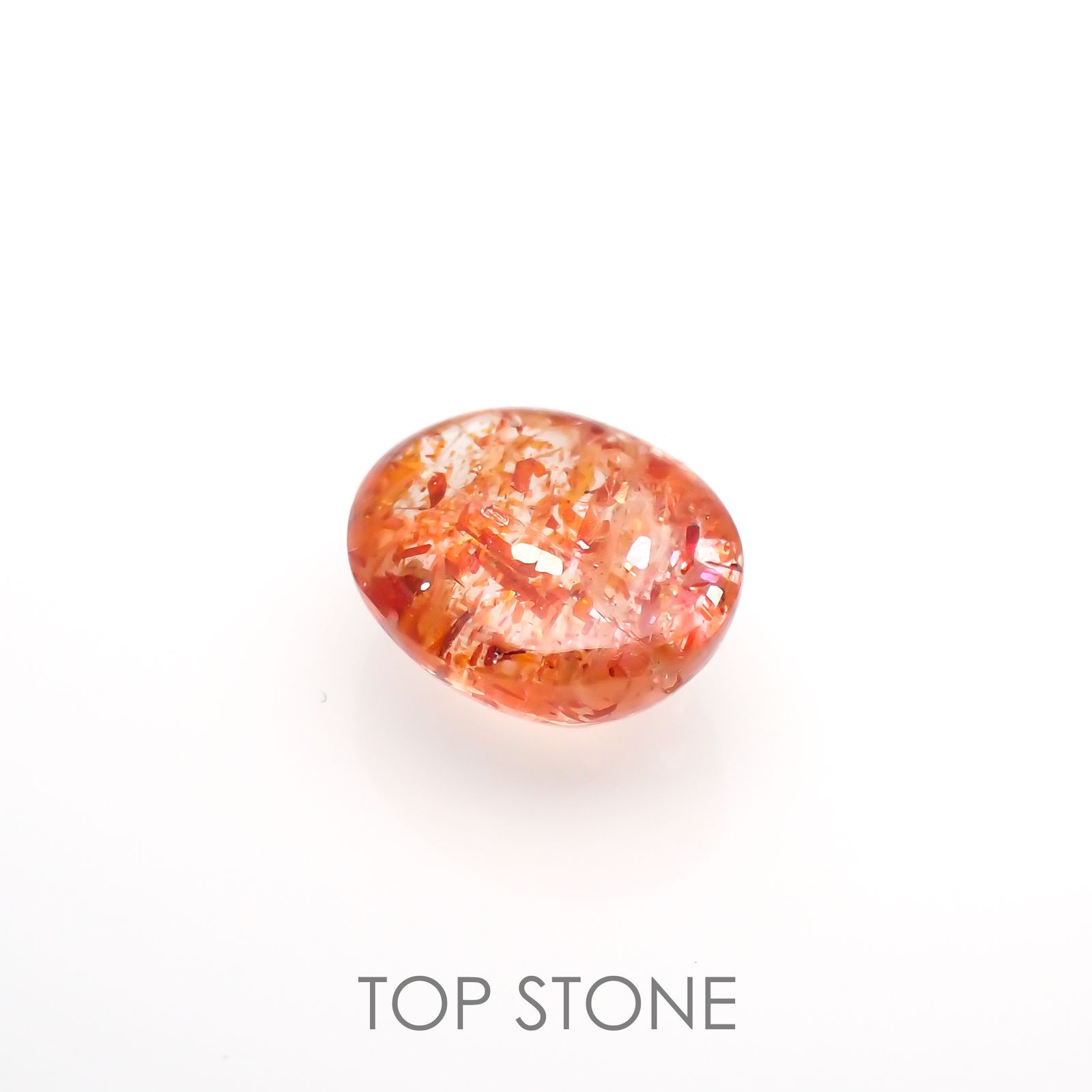 イリュージョンサンストーン(宝石名フェルドスパー) タンザニア産 2.83ct 識別済[211013336]10.2×8.1mm前後