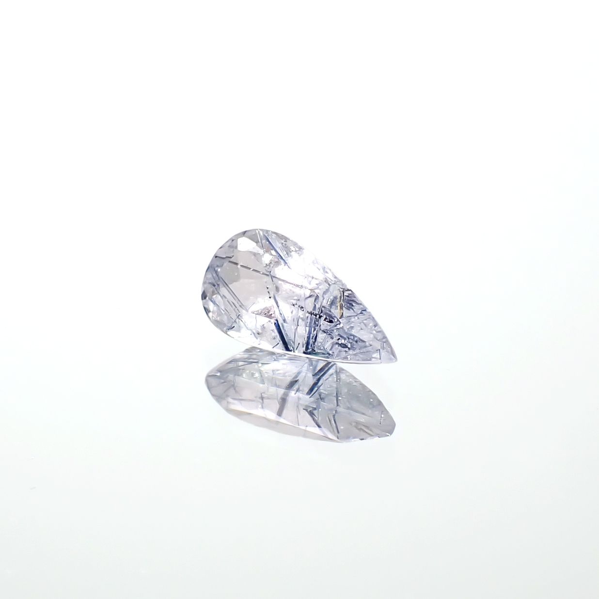 インディゴライトインクォーツ ブラジル産 1.43ct [241229604]11.4x5.7mm前後