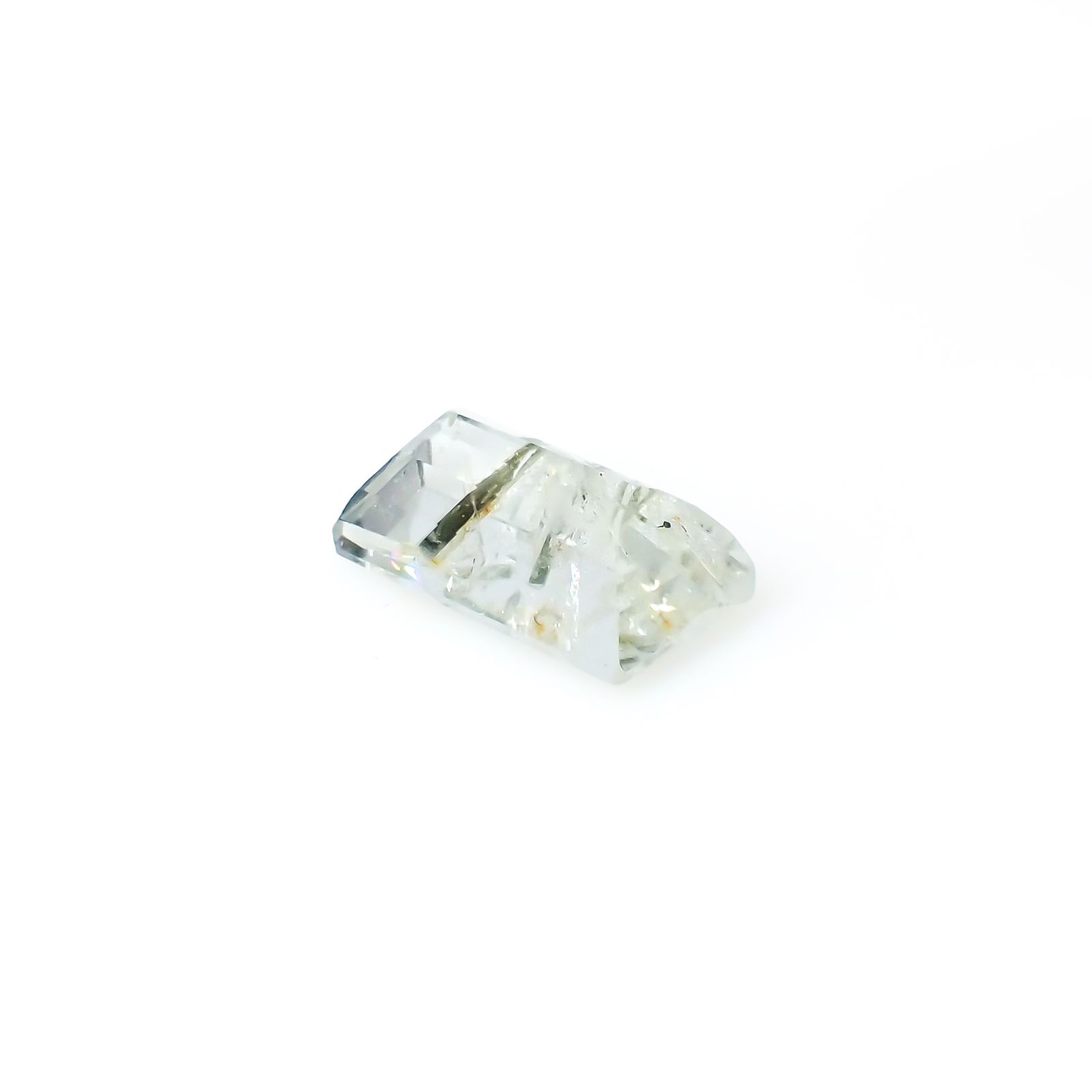 アパタイトイントパーズ(宝石名アパタイト イン トパーズ)ブラジル産 14.92ct 識別済[240225931]17.6x10mm前後