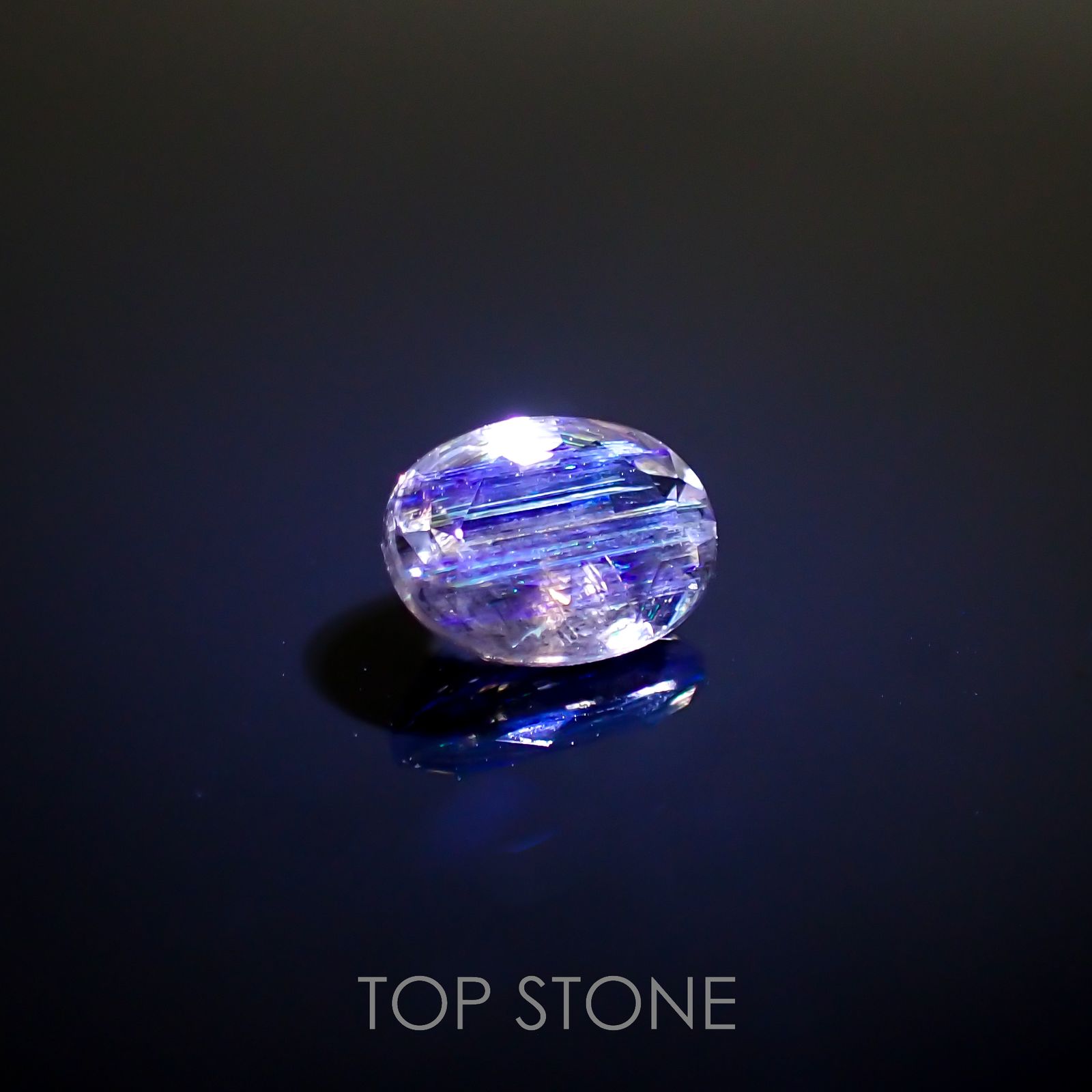 レインボースキャポライト ブラジル産 1.16ct[220616179]7.8x5.8mm前後