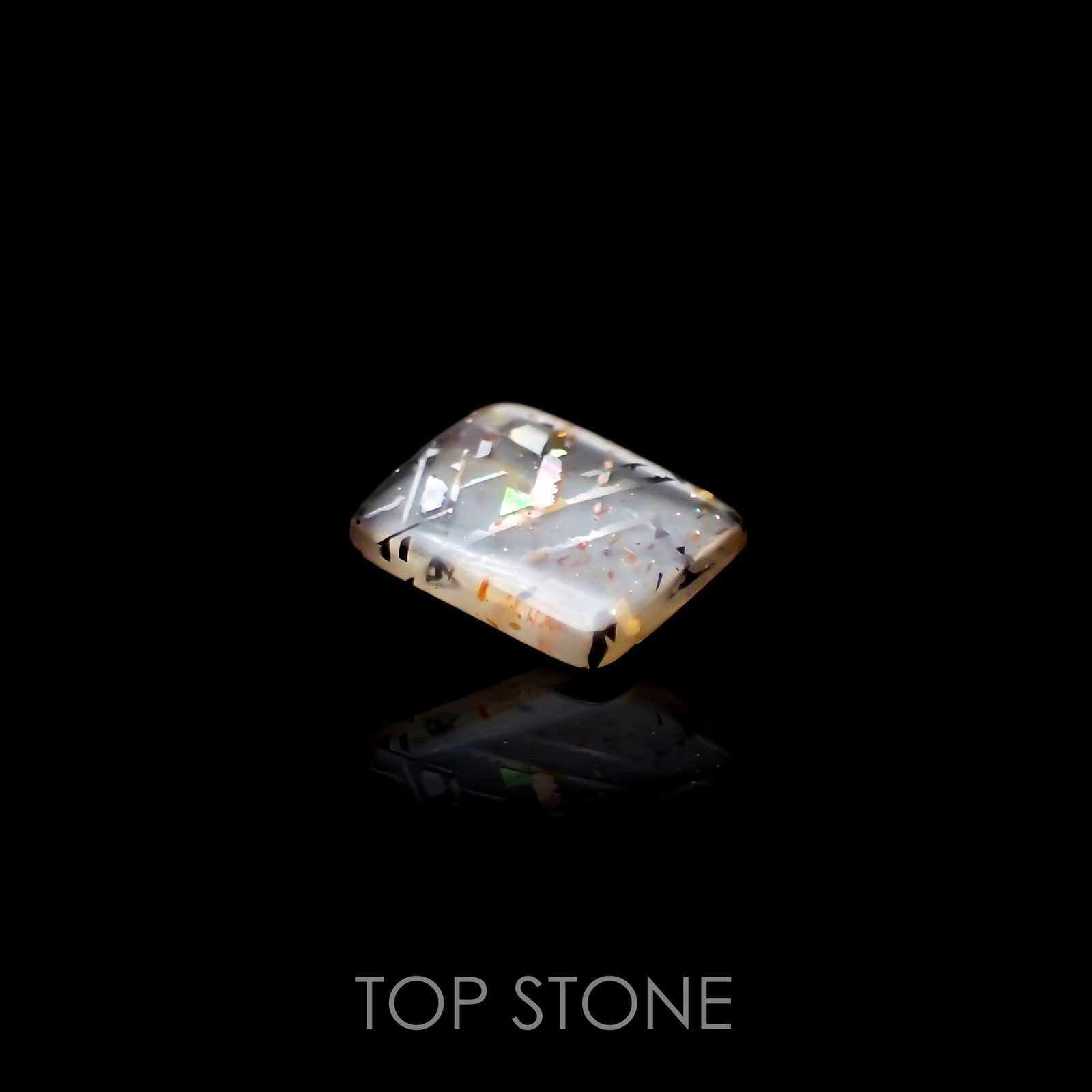 レインボーラティスサンストーン オーストラリア産 0.57ct[230220749]6.8x5.5mm前後