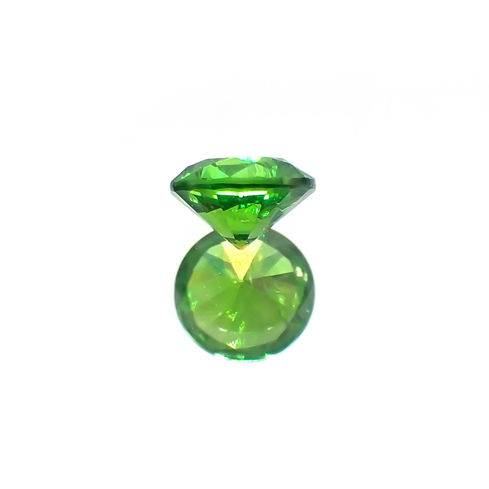 デマントイドガーネット(宝石名デマントイド・ガーネット) ロシア産 0.145ct ソ付(彩珠)[210712085]3.1×3.1mm前後