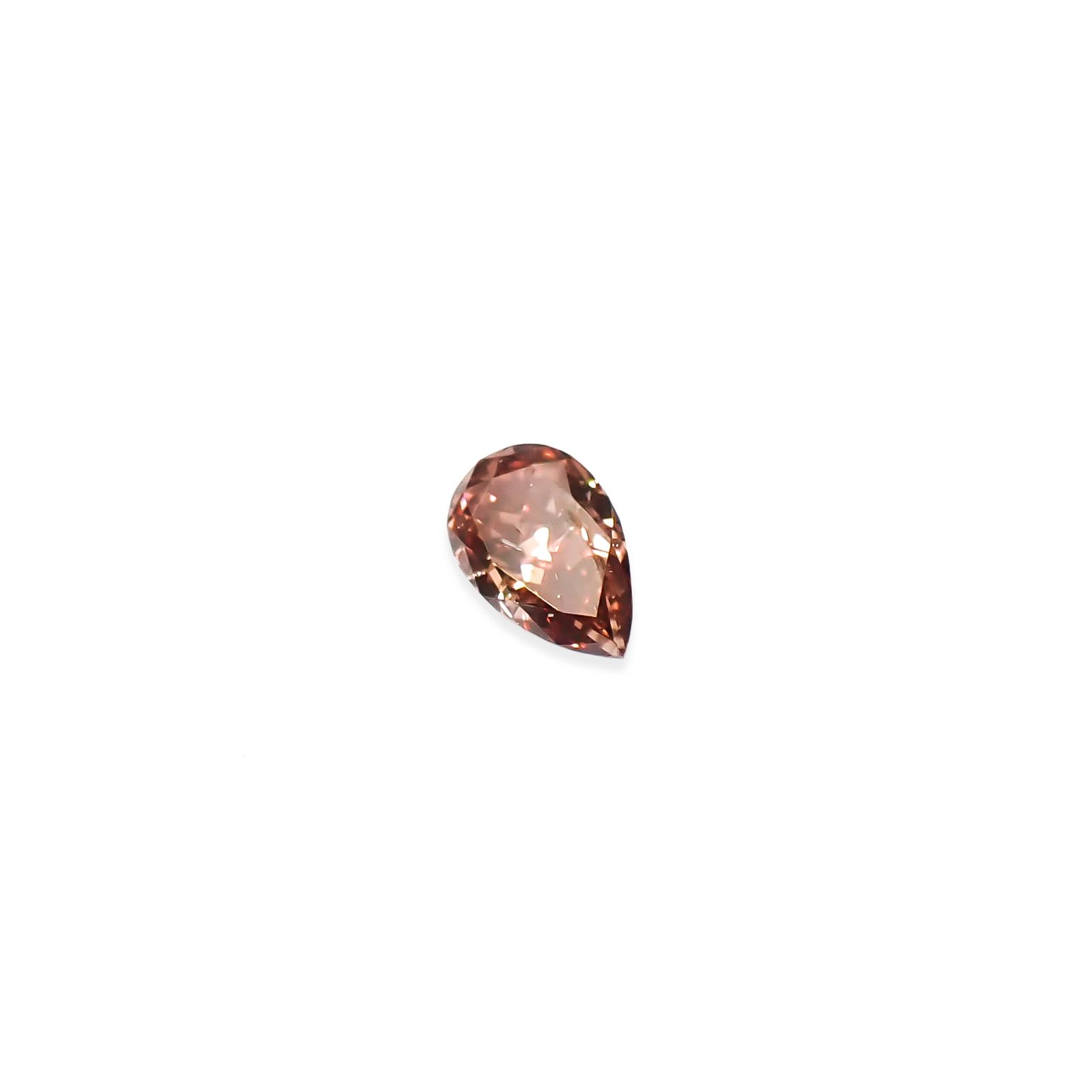 ピンクダイヤモンド(宝石名ダイアモンド SI-2/FANCY DEEP BROWNISH PINK) 0.058ct ソ付(AGT)[250129706]3.29x2.04mm前後