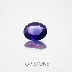 バイカラーサファイア(宝石名バイカラー・サファイア) タンザニア産 0.37ct 識別済[210410592]4.8×3.8mm前後