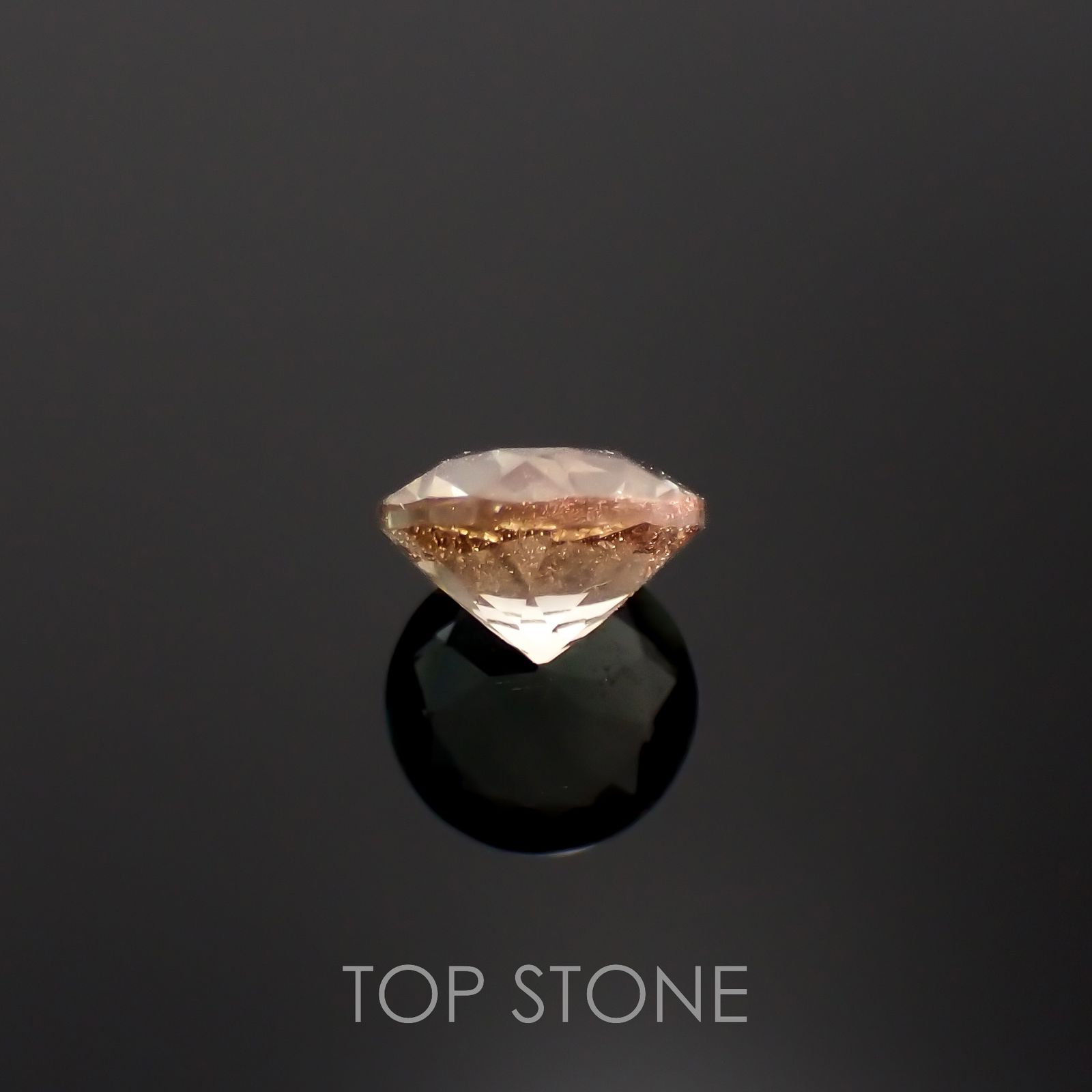バイカラーオレゴンサンストーン アメリカ・オレゴン州産 0.78ct[230220680]6.1x6mm前後