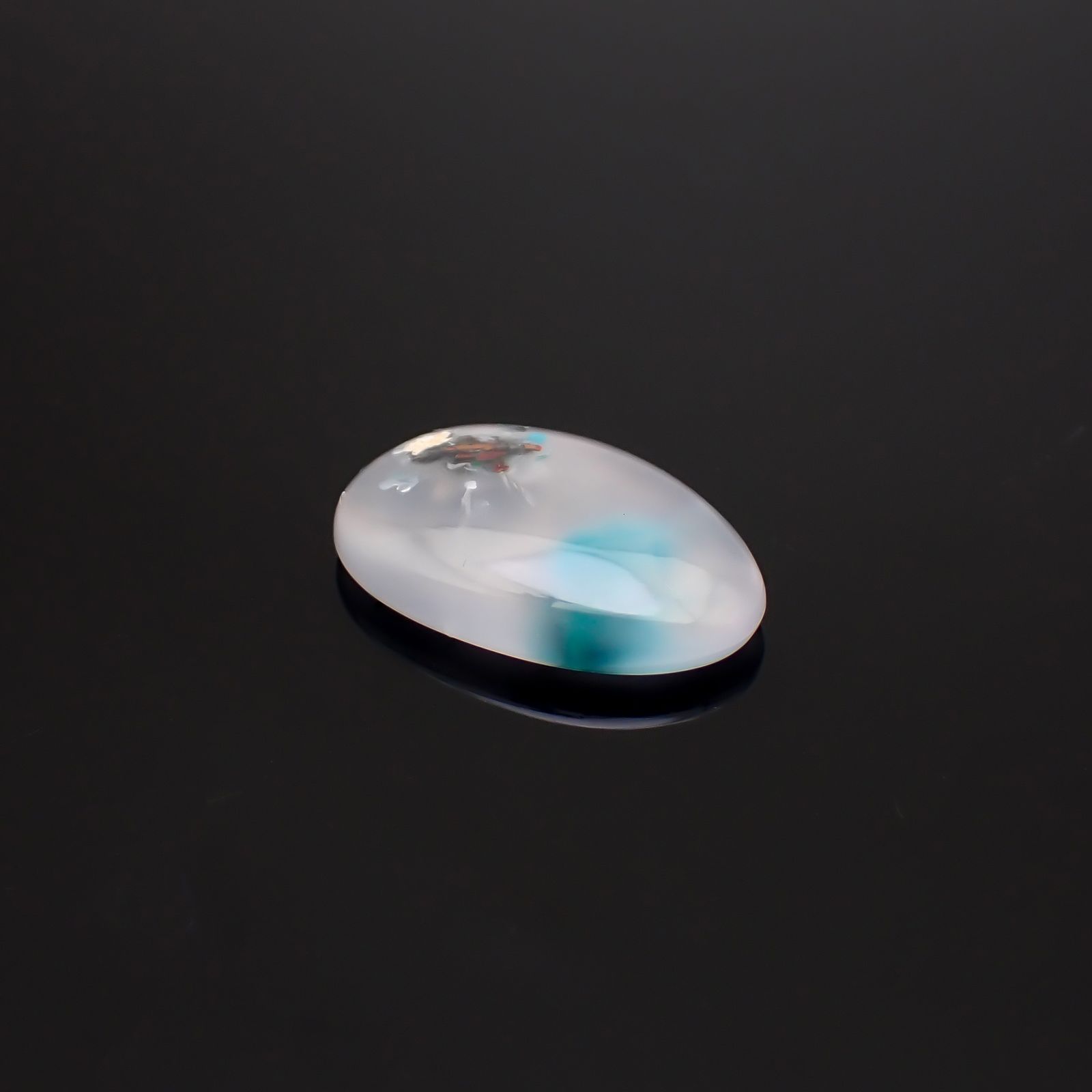 コッパークリソコラインカルセドニー インドネシア産 16.09ct / 23.6x15.9mm前後 [260932802]