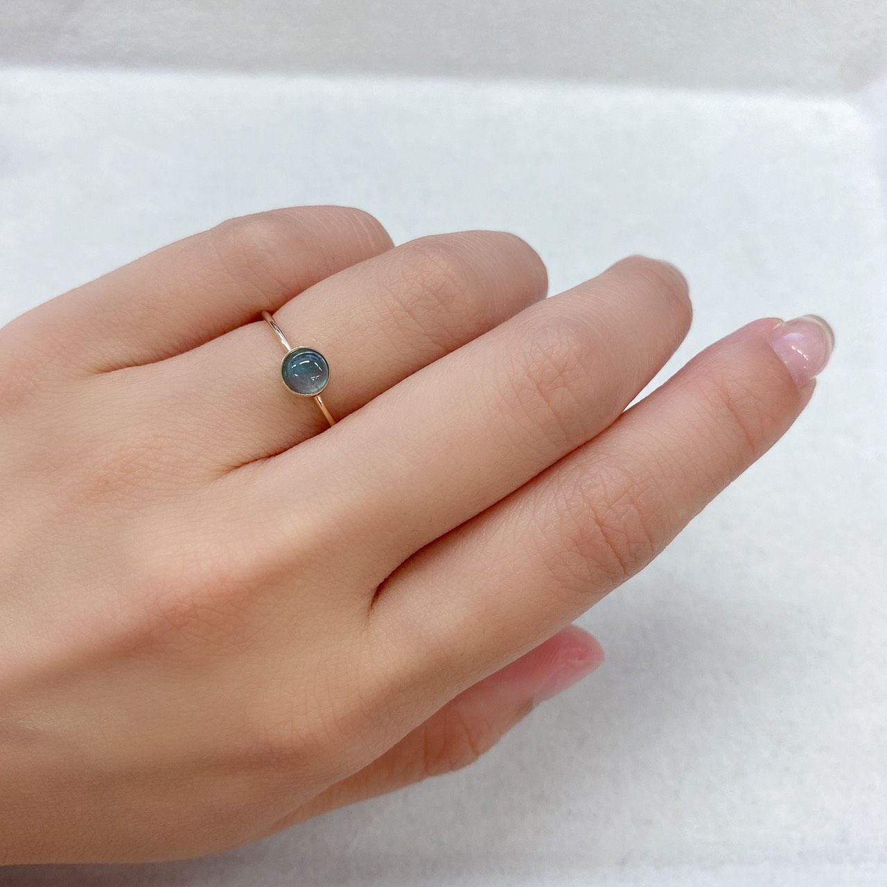 バイカラーパライバトルマリン ブラジル産 0.49ct[210711986]4.7×4.6mm前後