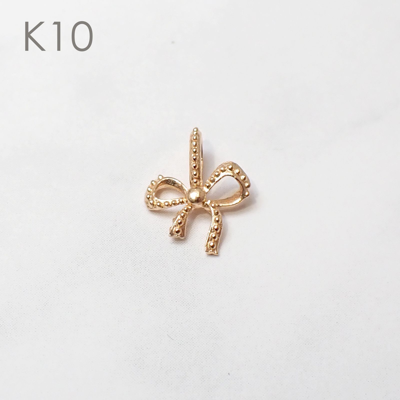 ◇K18/K10 Beata（ビィータ）◇リボン [ラッキーチャーム/ペンダントトップ※チェーン別売り]