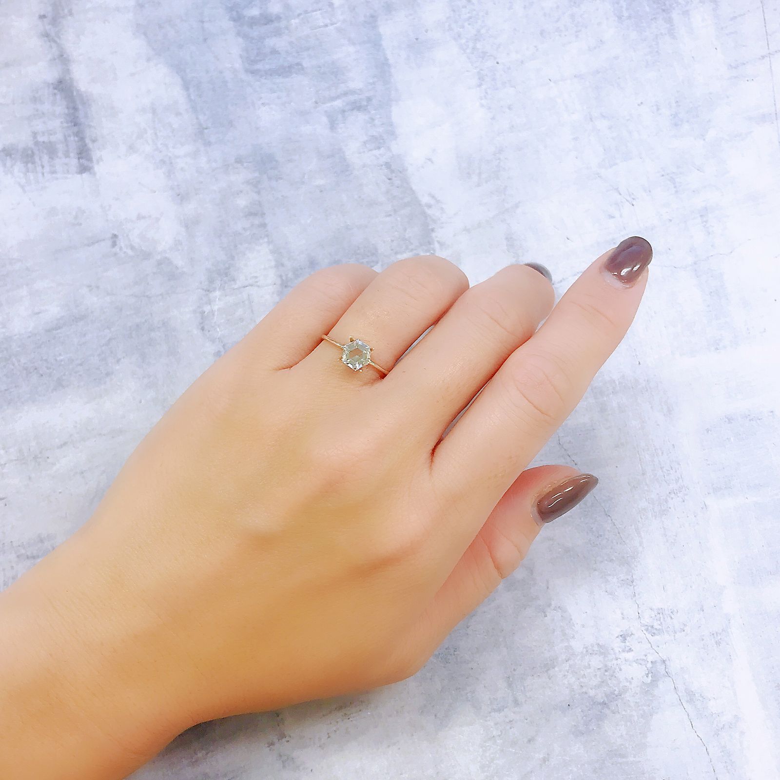 ◇ヘキサゴンカット◇レムリアンシードクリスタル(保証シール付き) ブラジル産 0.87ct[221018286]5.9x5.8mm前後