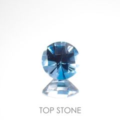 ◇チェッカーカット◇ロンドンブルートパーズ(宝石名ブルー・トパーズ) ブラジル産 1.23ct 識別済[210913042]6.5×6.5mm前後