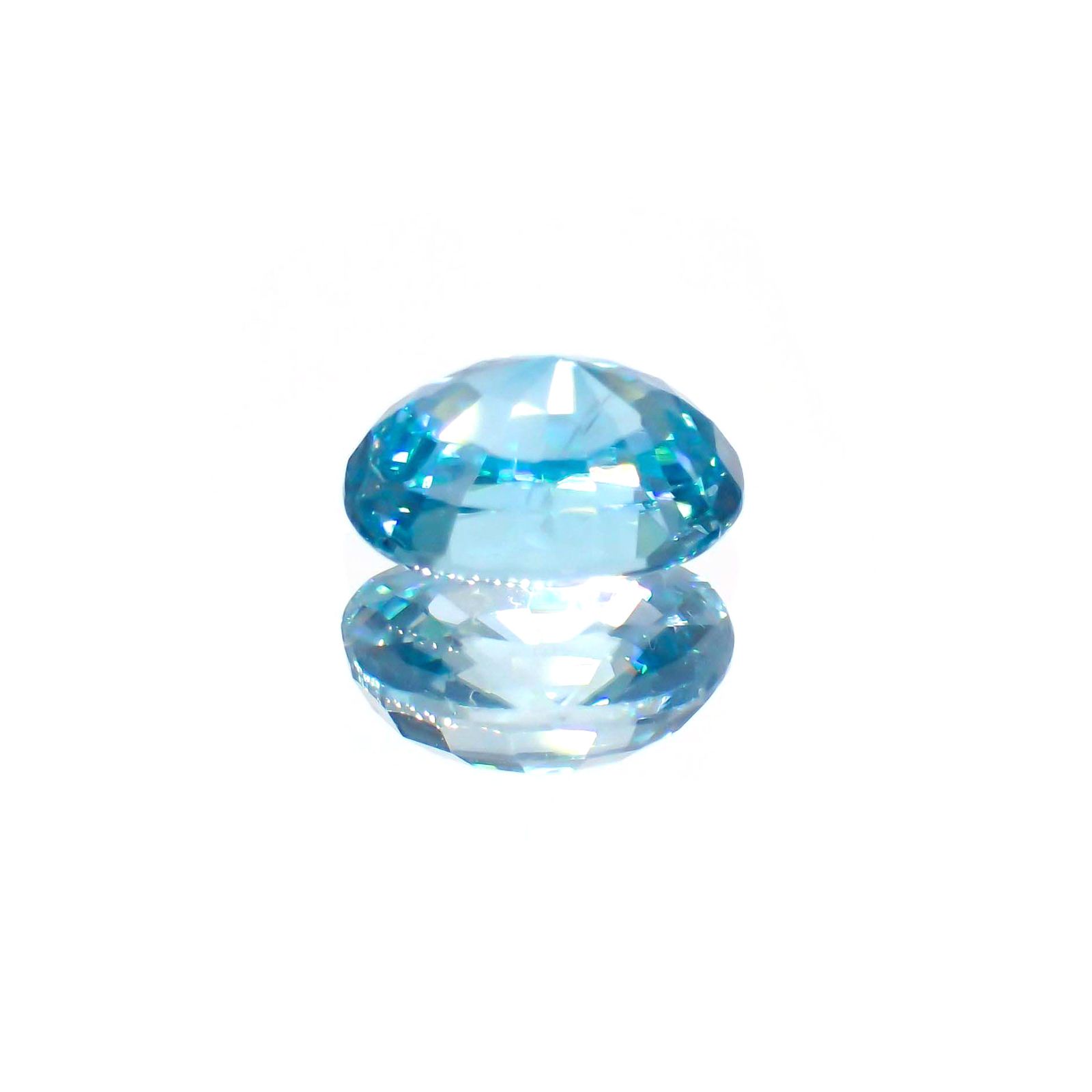 ブルージルコン(宝石名ジルコン) カンボジア産 1.42ct 識別済[251013453]7.1×5.2mm前後
