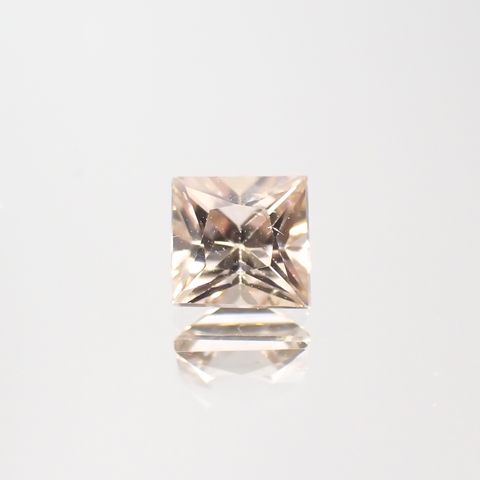 ◇プリンセスカット◇シャンパンカラージルコン スリランカ/カンボジア産 0.56ct[230421645]4x3.9mm前後