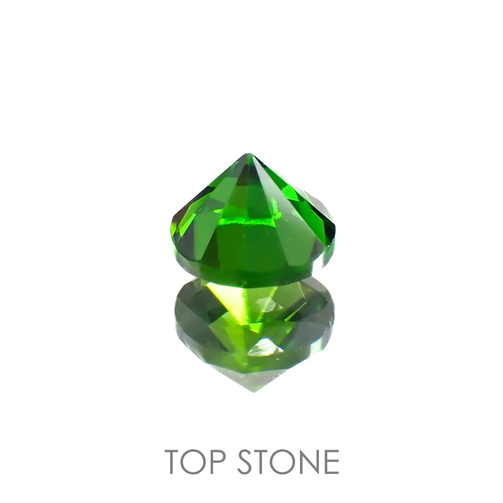 クロムダイオプサイド(宝石名クロム・ダイオプサイド)ロシア産 0.60ct 識別済[220917660]5.2x5.1mm前後
