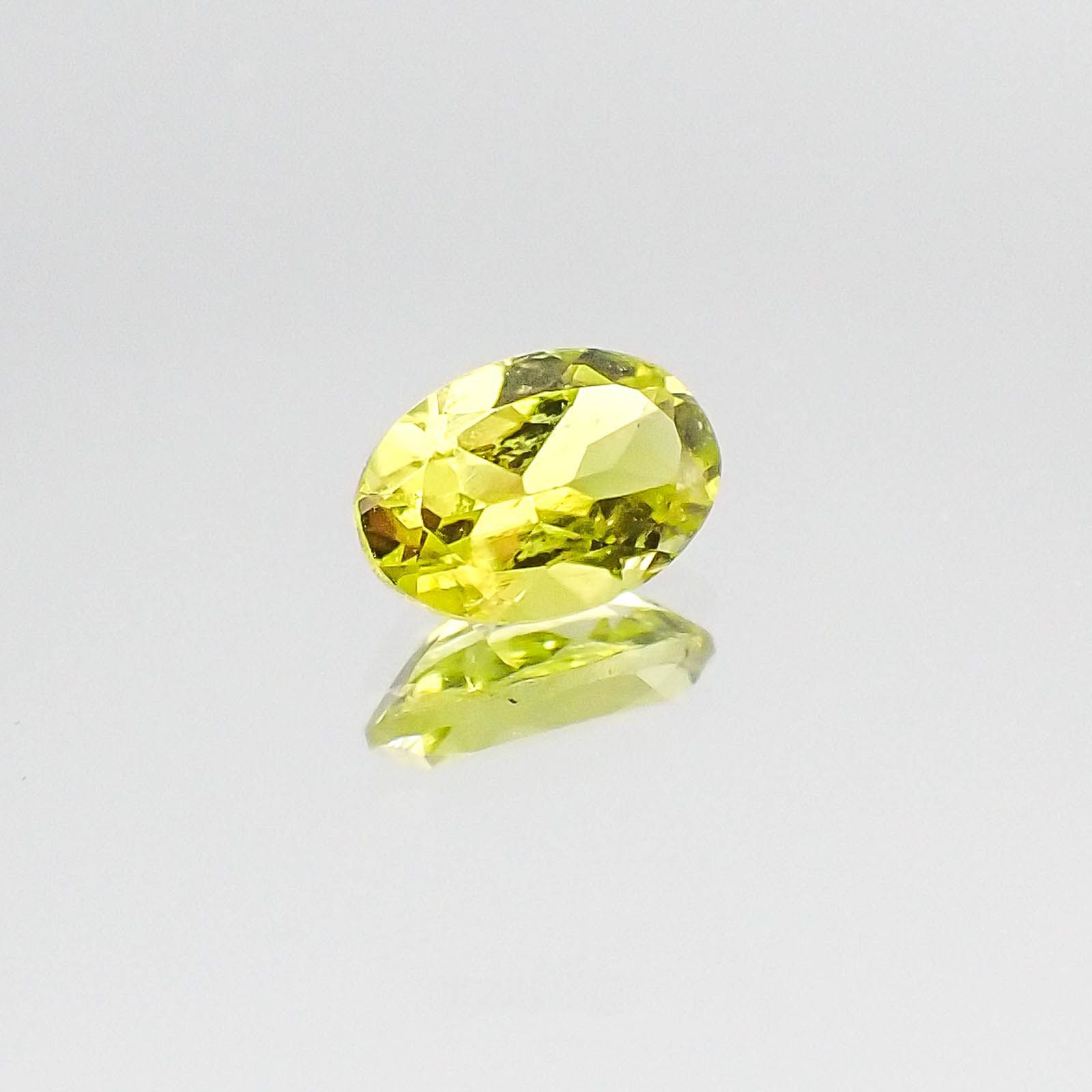 カナリートルマリン(宝石名トルマリン)ナイジェリア産 0.44ct 識別済[230522199]6x4mm前後