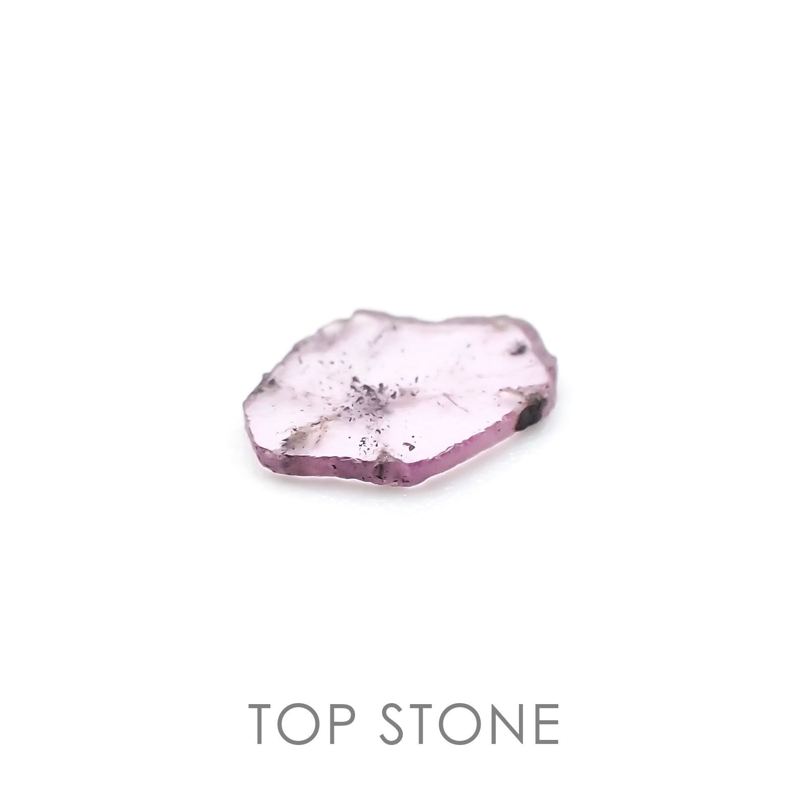 トラピッチェピンクサファイア パキスタン・カシミール産 原石・結晶 0.43ct[20106823]7.7×6mm前後