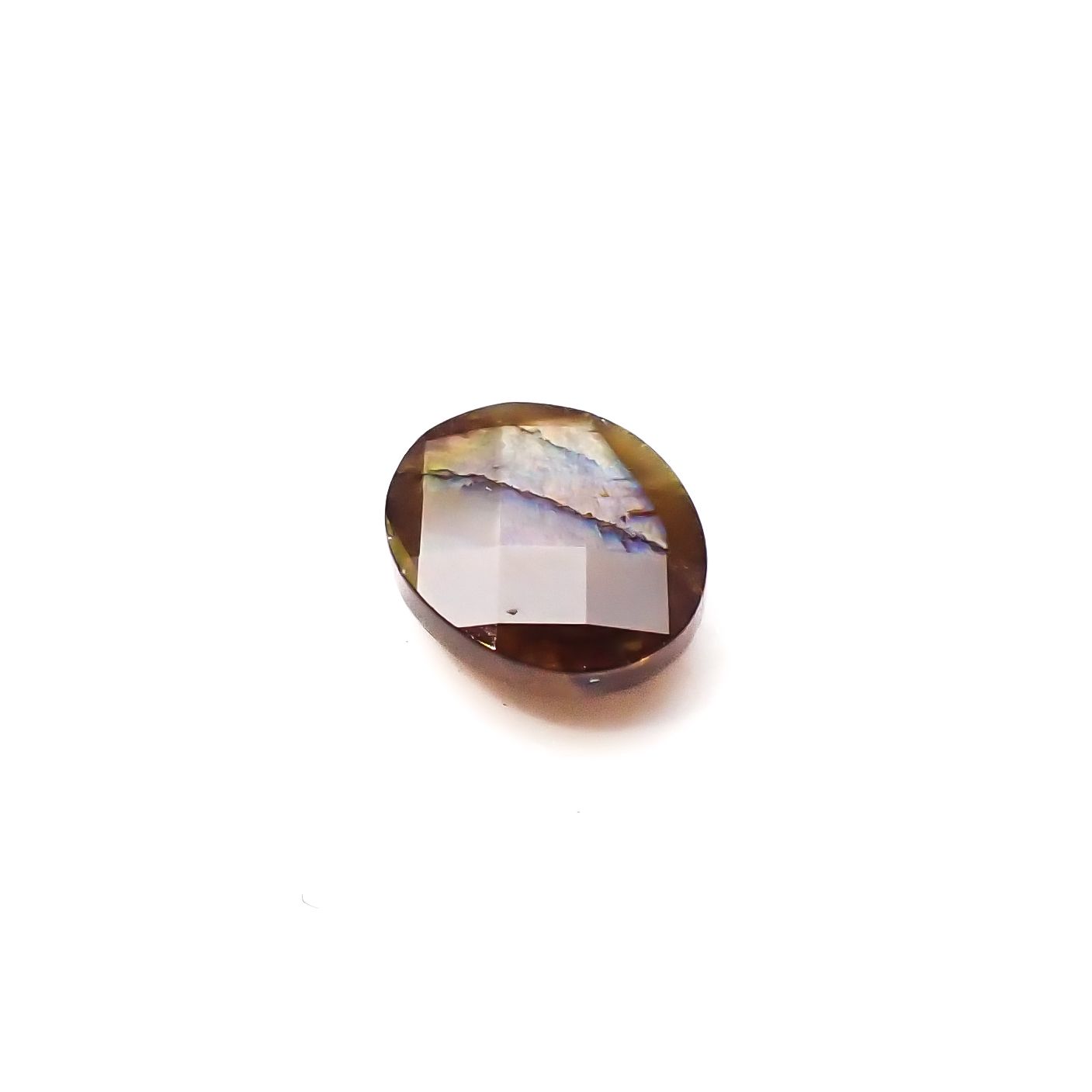 ◇チェッカーカット◇レインボーガーネット 日本・奈良県産 1.07ct[240125540]6.4x5.3mm前後