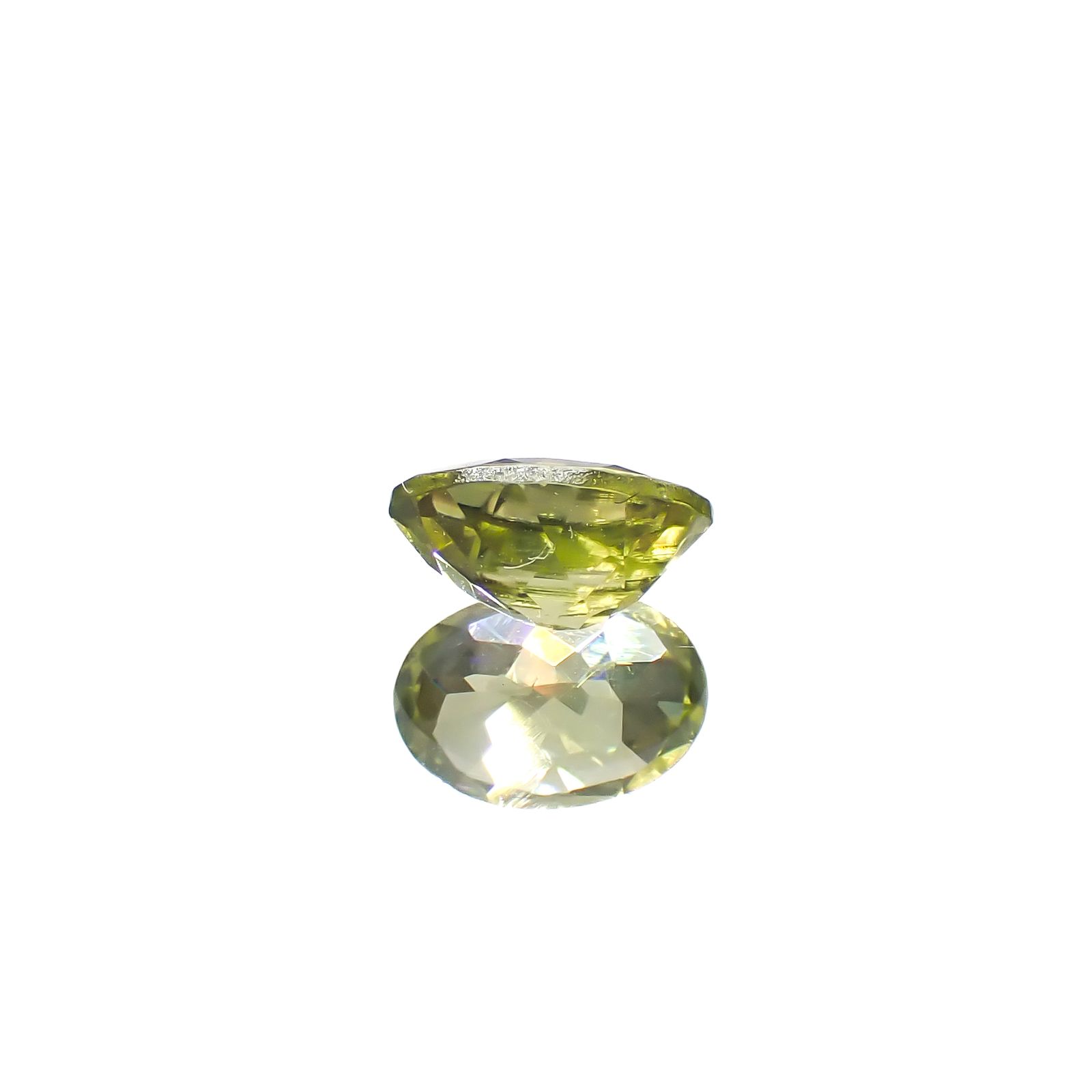 グリーンジルコン スリランカ/カンボジア産 1.19ct[240728534]7.3x5.1mm前後
