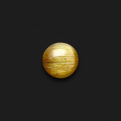 ルチルクオーツキャッツアイ ブラジル産 2.24ct[240427338]7.9x7.9mm前後