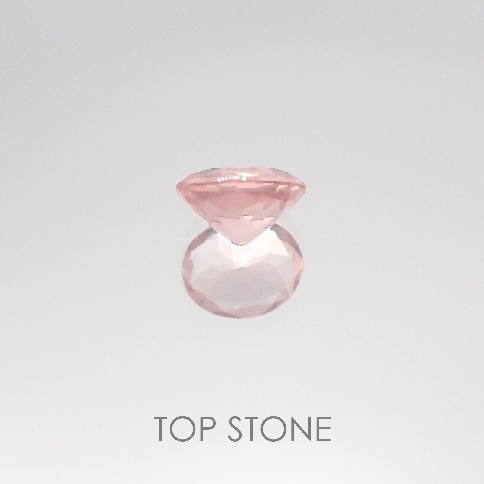 ディープローズクォーツ モザンビーク産 ルース 0.56ct[20084623]6.2×5.1mm前後