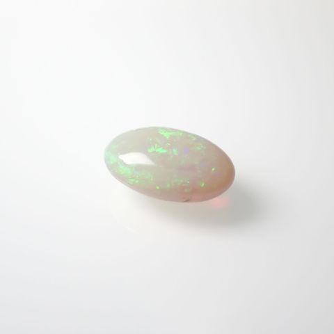 オパール(宝石名ホワイト・オパール)オーストラリア産 9.504ct ソ付(彩珠)[221018916]18.4x11.4mm前後