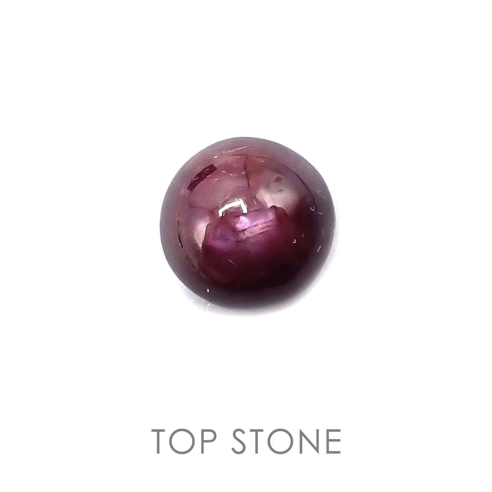 パープルスターサファイア(宝石名パープル・スター サファイア) インド産 3.68ct 識別済[20094903]7.8×7.8mm前後
