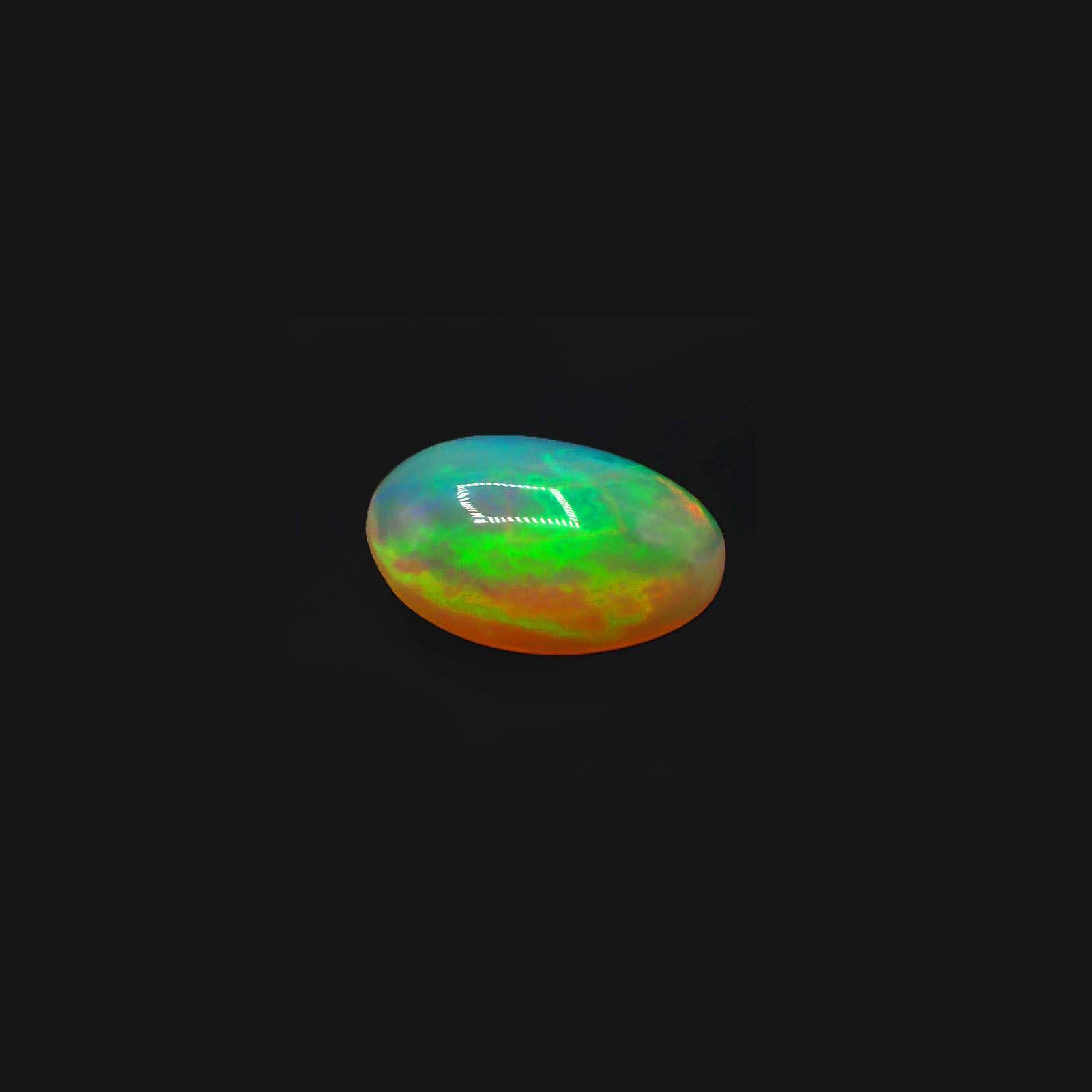 エチオピアオパール(宝石名オパール)エチオピア産 4.369ct ソ付(彩珠)[230722911]16.2x12.4mm前後
