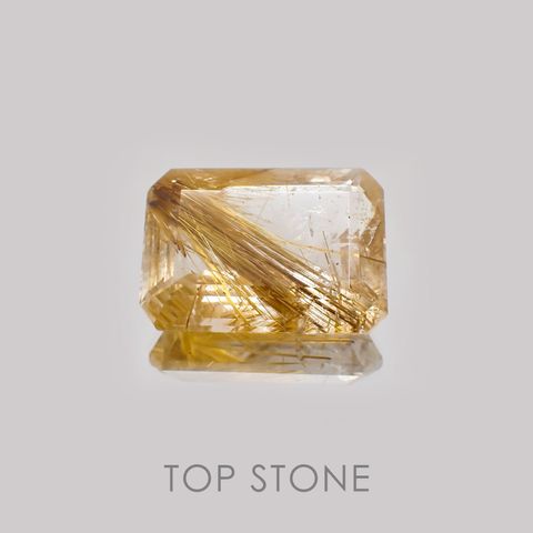 ルチルクォーツ(宝石名ルチルレイテッド・クォーツ) ブラジル産 20.28ct 識別済[21019130]20.9×15mm前後